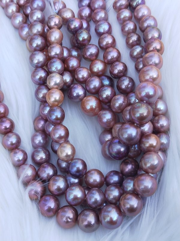 large nucleated freshwater natural multi-color edison pearl beaded strands 12-13mm 16 inch for jewelry making - Image 2