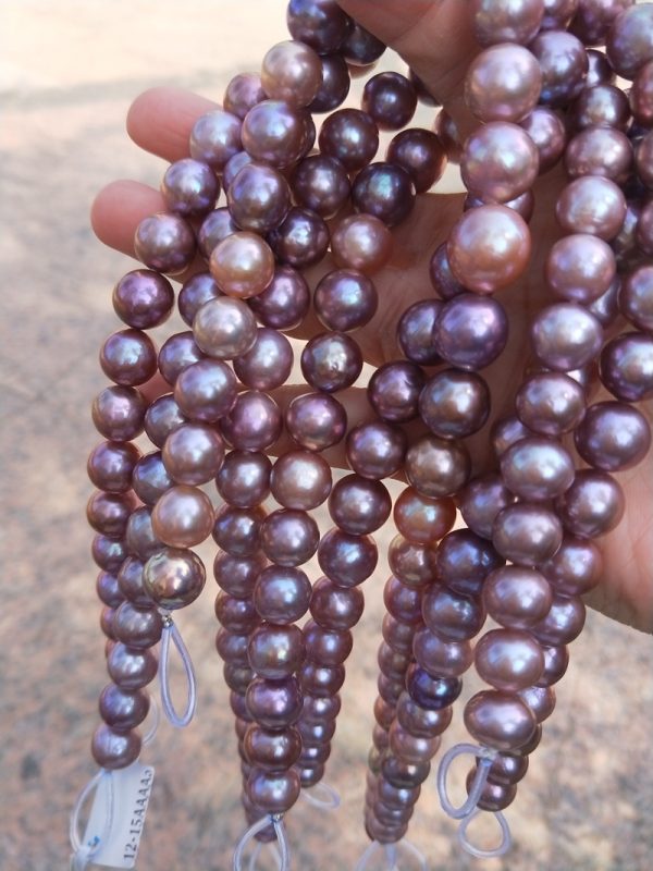 large nucleated freshwater natural multi-color edison pearl beaded strands 12-13mm 16 inch for jewelry making - Image 3