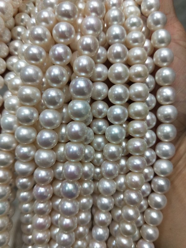9mm Classic round pearl necklace strands for customized jewelry designs - Image 3