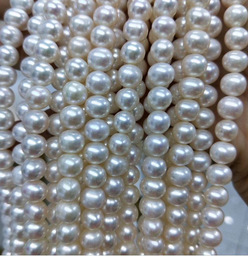 9mm Classic round pearl necklace strands for customized jewelry designs ...