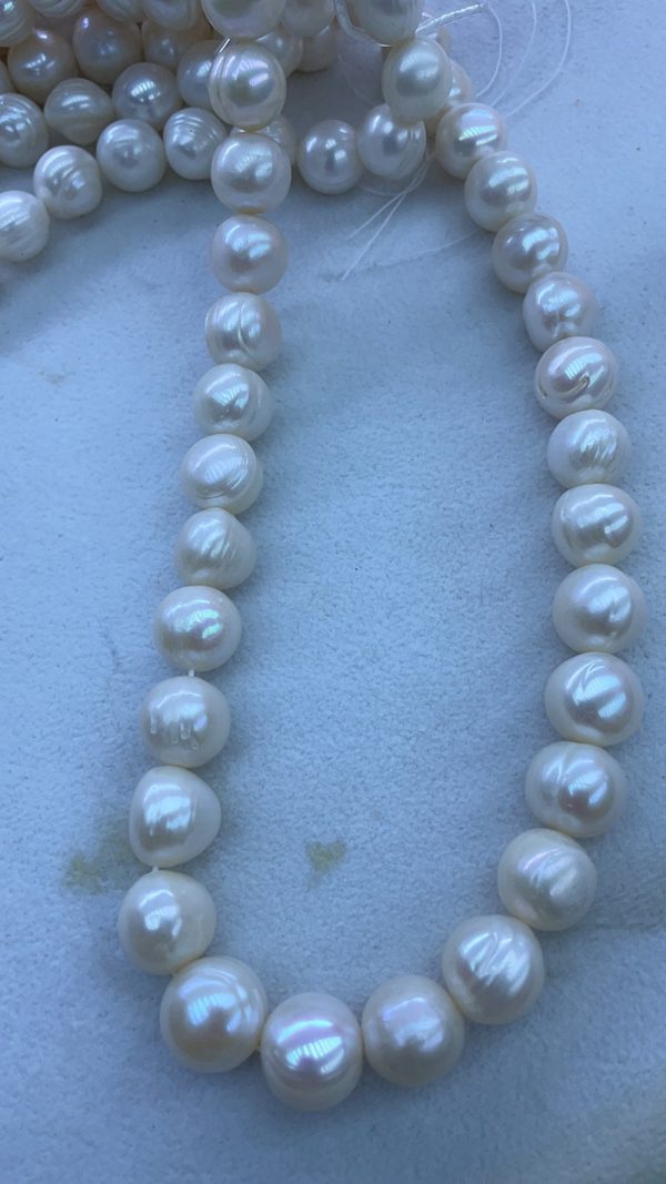 cheap ridges pearls 13mm cultured freshwater beaded pearl strands - Image 2