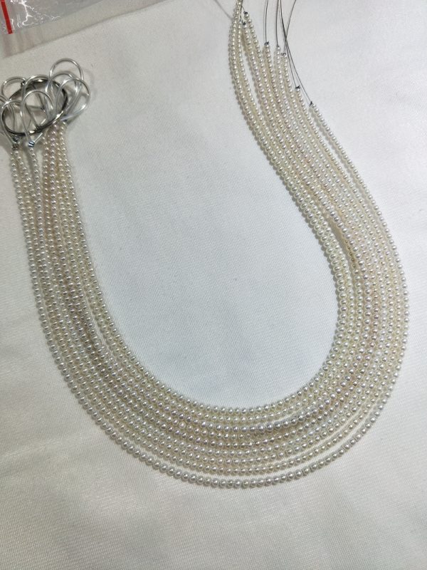 3mm round freshwater pearl strands loose strands for wholesale - Image 2