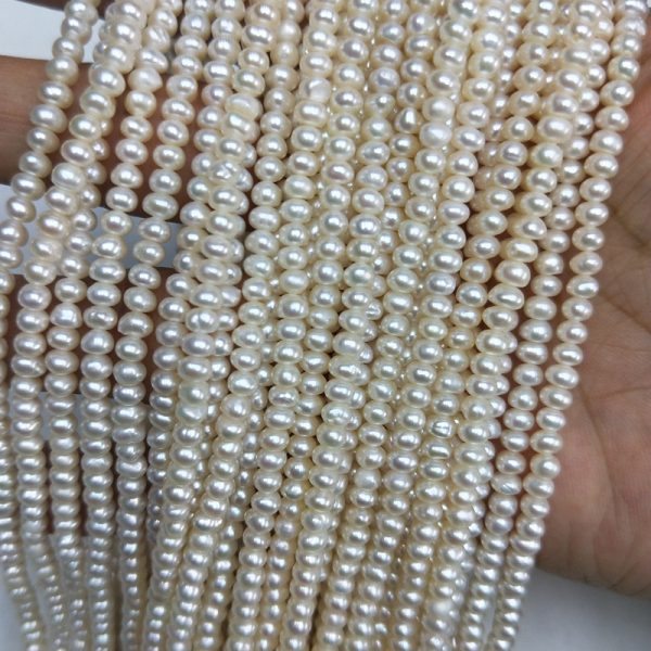 potato round shaped real pearl strands freshwater pearl beads 16 inch - Image 3