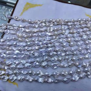 white fireball pearl strands