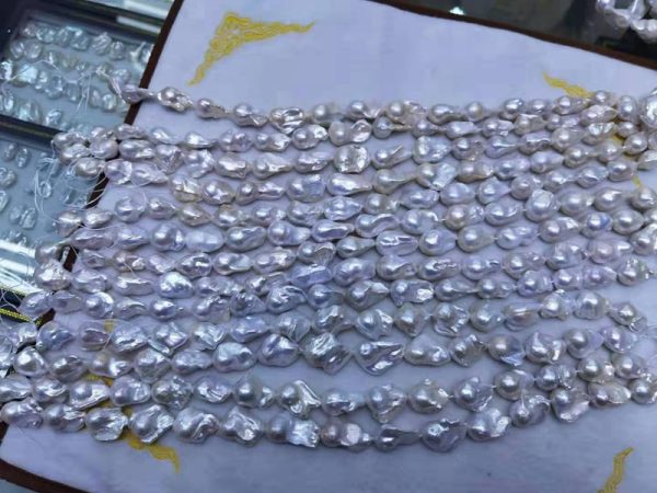 white fireball pearl strands