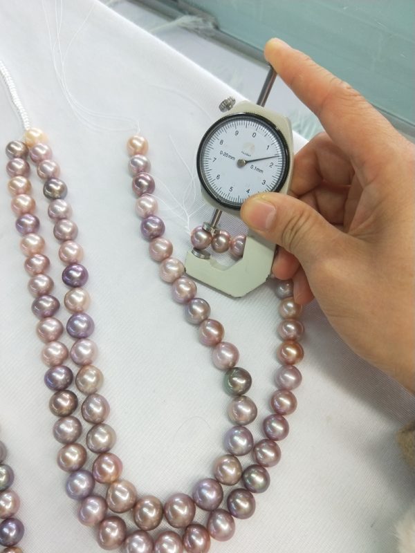 11-13mm large size edison freshwater pearl strands pink and purple color mixed - Image 2