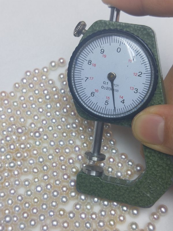3-4mm strong luster off round nucleated freshwater seed pearl loose beads undrilled for making earring studs - Image 3
