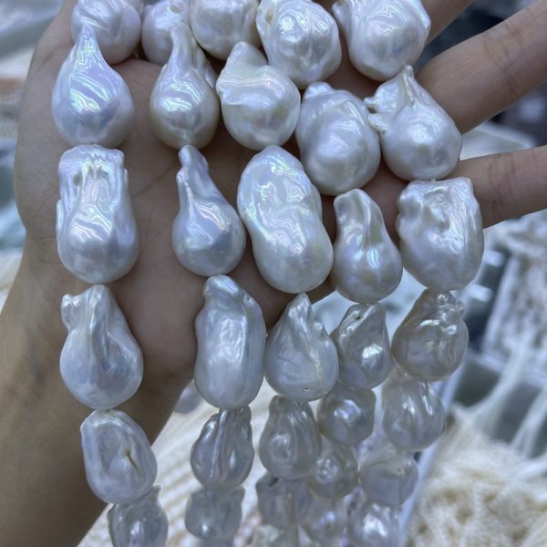 Collection of Huge White Baroque Freshwater Pearls - Wholesale Prices!