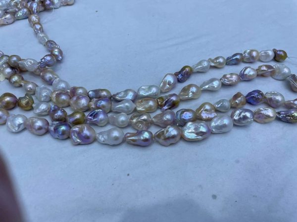 mixed color fireball pearl loose strands 15 inch baroque pearl beaded necklace