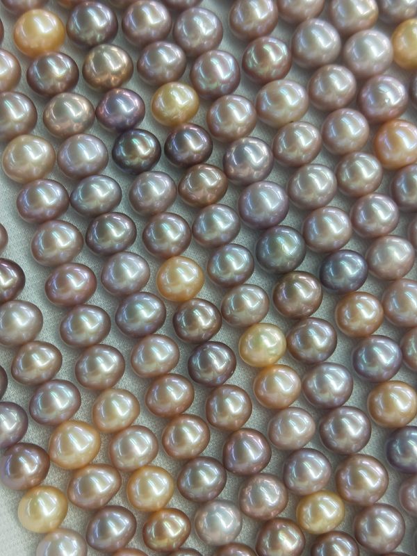 11-13mm large size edison freshwater pearl strands pink and purple color mixed - Image 5