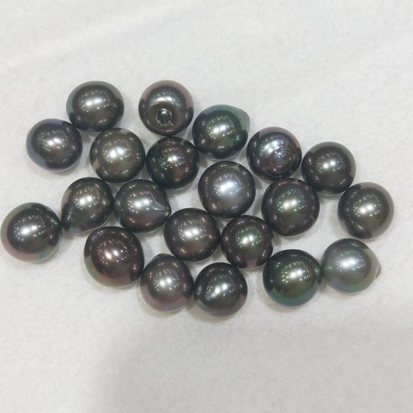 9-10mm drop shaped black tahitian pearl loose pearl beads undrilled - Image 4