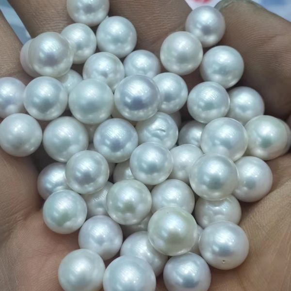 freshwater round cultured loose pearl beads 9-10mm - Image 4