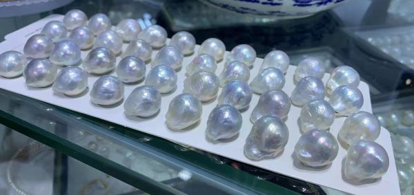 natural white large edison wrinkle loose pearl pairs for wholesale 13-15mm ,sell per pair