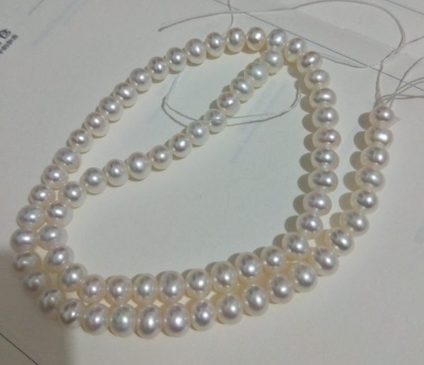 White potato Freshwater Pearl 6-7mm for making Endless Necklace - Image 3