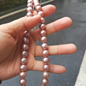 round cultured pearl strands