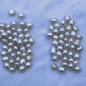 loose white nugget pearl beads