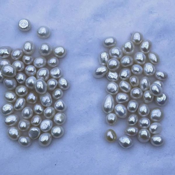 loose white nugget pearl beads