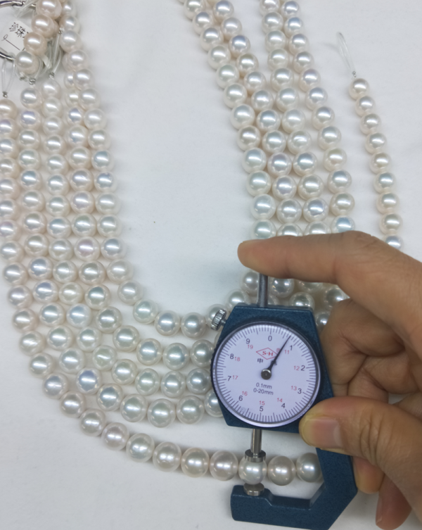 high grade round large size 9-11mm nucleated freshwater pearl beaded strands for romantic jewellery - Image 3