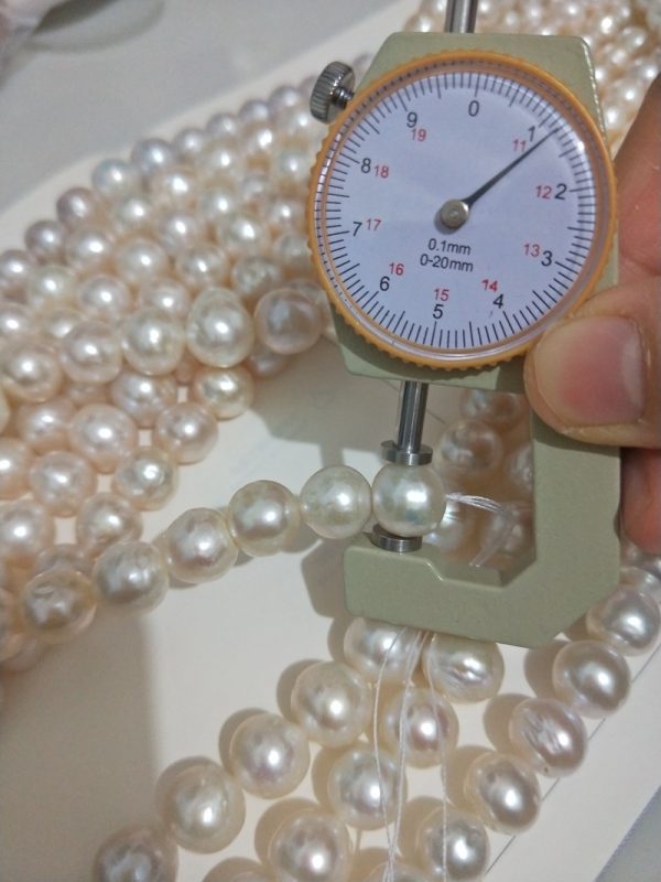 11-12mm white Hand Made Necklace cultured Genuine Freshwater Pearl 39cm loose strands - Image 3
