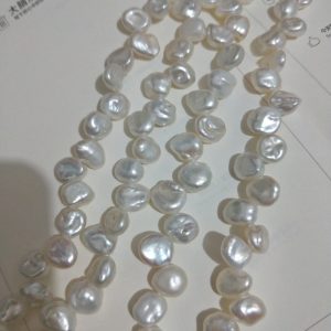 white keshi pearl strands