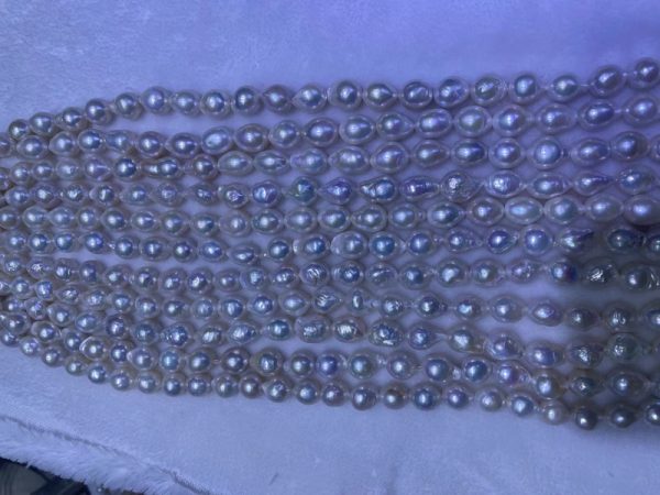 freshwater nucleated pearl smooth edison pearls 10-12mm 39cm