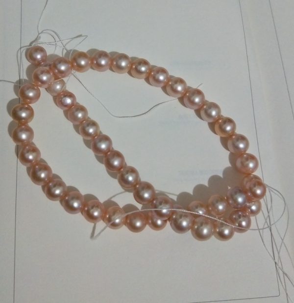 Natural rose Pink Freshwater Pearl Round Beads For DIY Bracelet Necklace Accessorries Beads Gift - Image 3