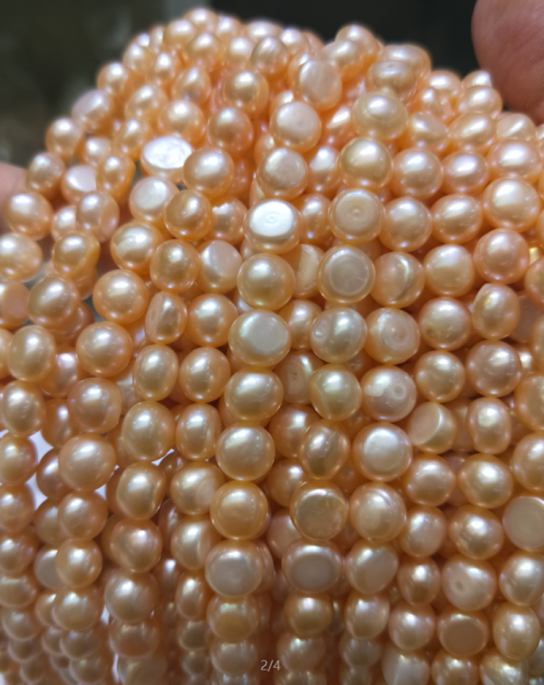 Wholesale 8-9mm Nugget /button shape Loose Natural Freshwater Pearl Strand for Making Jewelry - Image 3