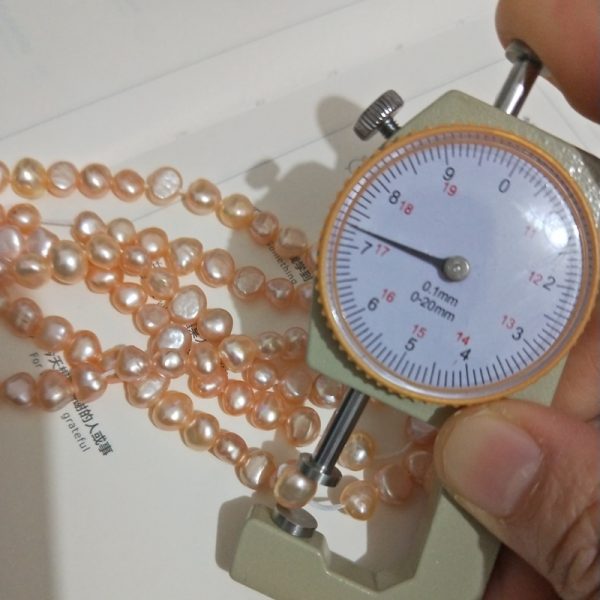 wholesale natural pink baroque nugget pearl beaded strands 5-6mm - Image 5