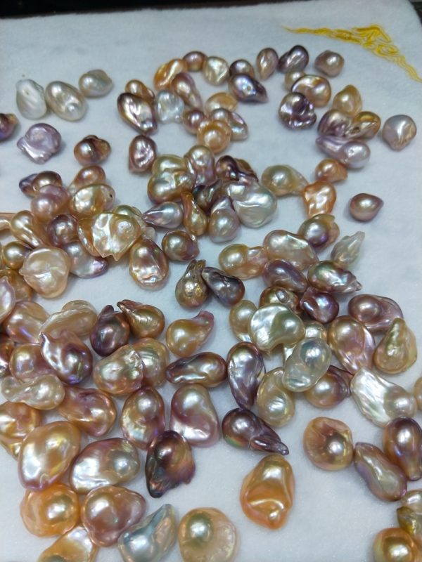 High Luster Natural pink/purple Freshwater large Baroque Flameball Fireball Loose Pearls for wholesale