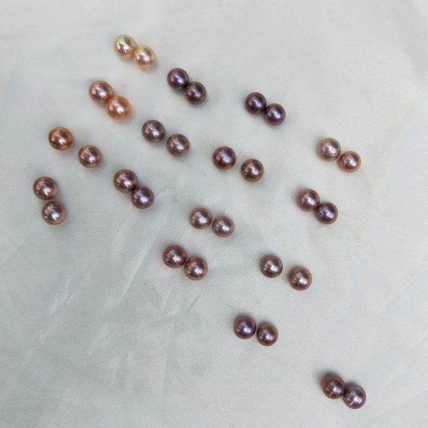 off round purple 10mm edison pearl pairs for making earrings,sell per pair - Image 3