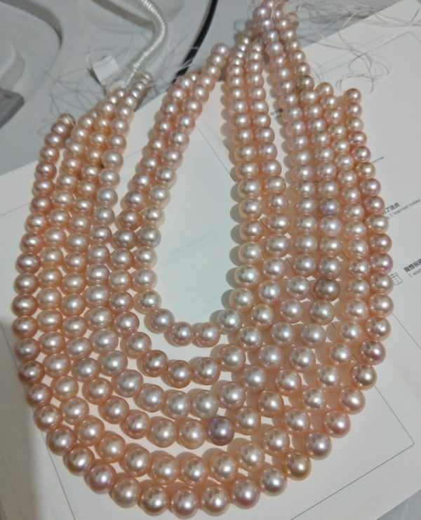 Natural rose Pink Freshwater Pearl Round Beads For DIY Bracelet Necklace Accessorries Beads Gift