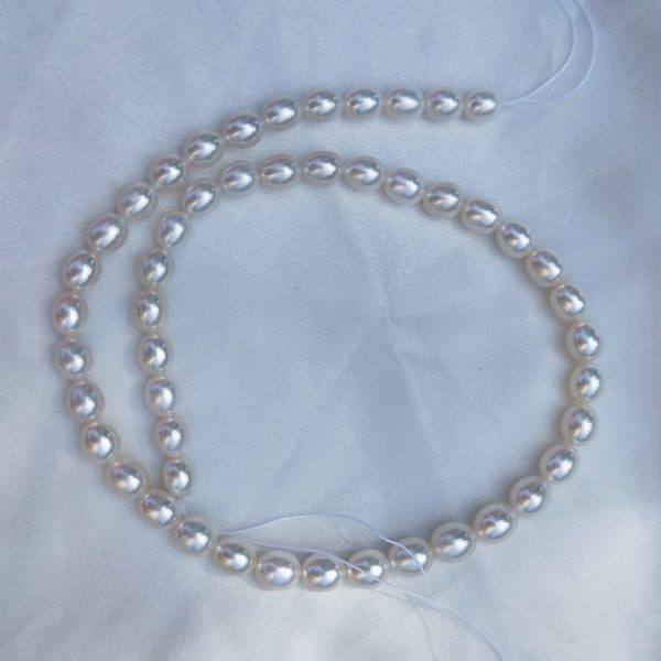 cultured freshwater pearl necklace wholesale 6mm rice shape 16 inch for women necklace - Image 4