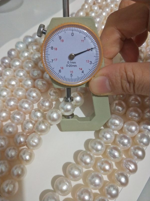 11-12mm white Hand Made Necklace cultured Genuine Freshwater Pearl 39cm loose strands - Image 4
