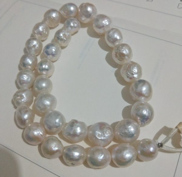 large size 10-13mm wrinkle edison nucleated freshwater cultured pearls 39cm - Image 5