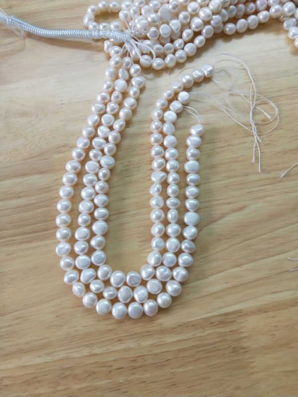 10-11mm medium quality baroque fresh water genuine cultured freshwater white nugget pearl loose strings 16 inch