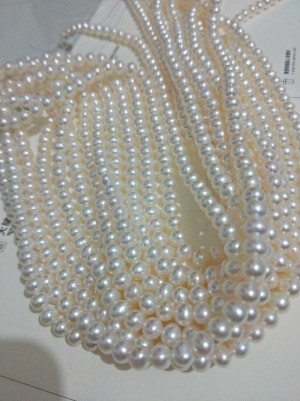 White potato Freshwater Pearl 6-7mm for making Endless Necklace