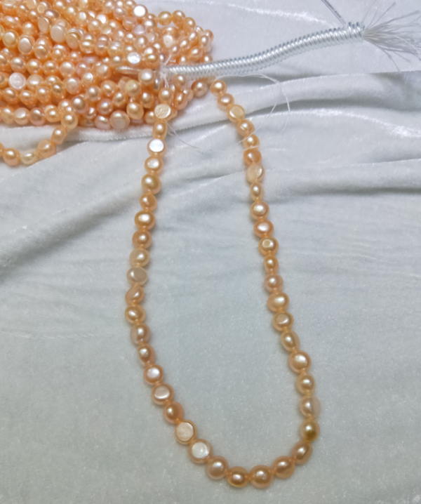 Wholesale 8-9mm Nugget /button shape Loose Natural Freshwater Pearl Strand for Making Jewelry