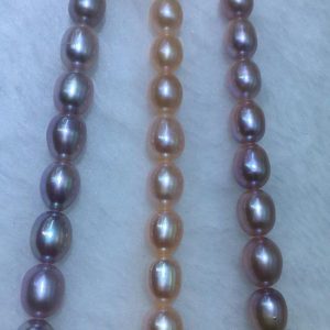 multicolor rice pearl strands