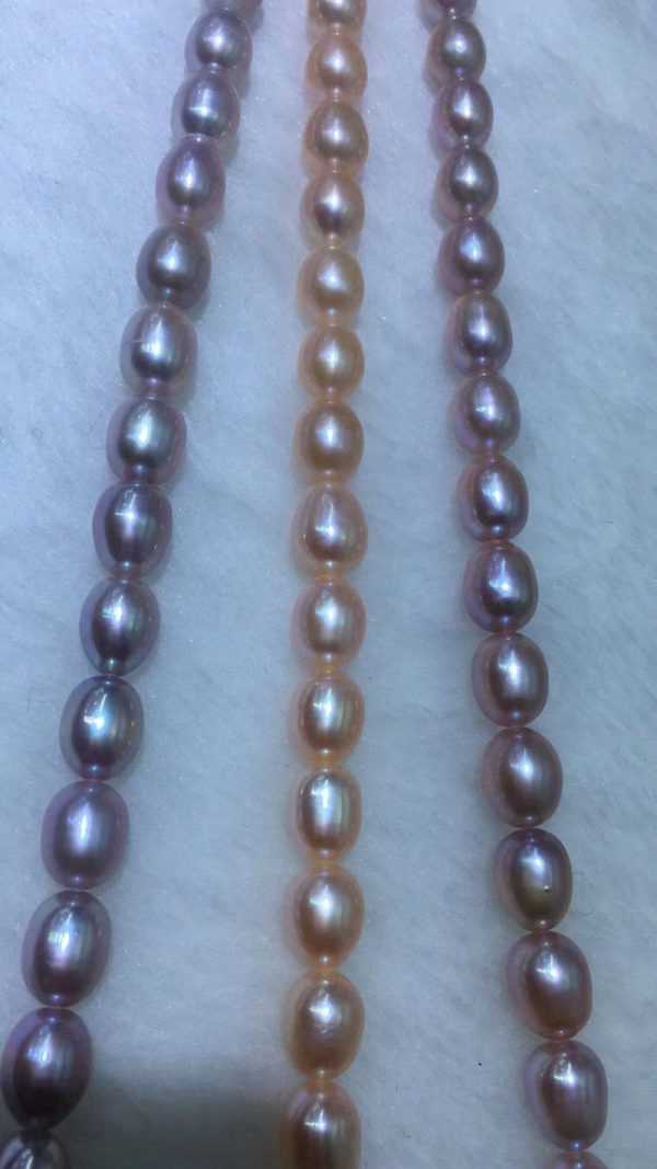 multicolor rice pearl strands