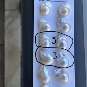 fireball shaped pearl pairs