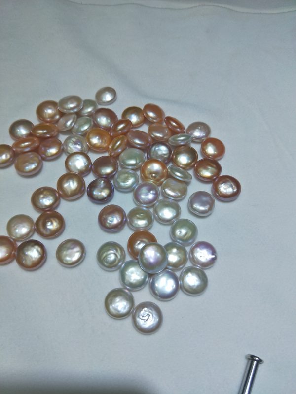 natural white freshwater pearls, loose cultured pearls, undrilled no hole, half drilled pearl beads supply 10 pcs per lot - Image 3