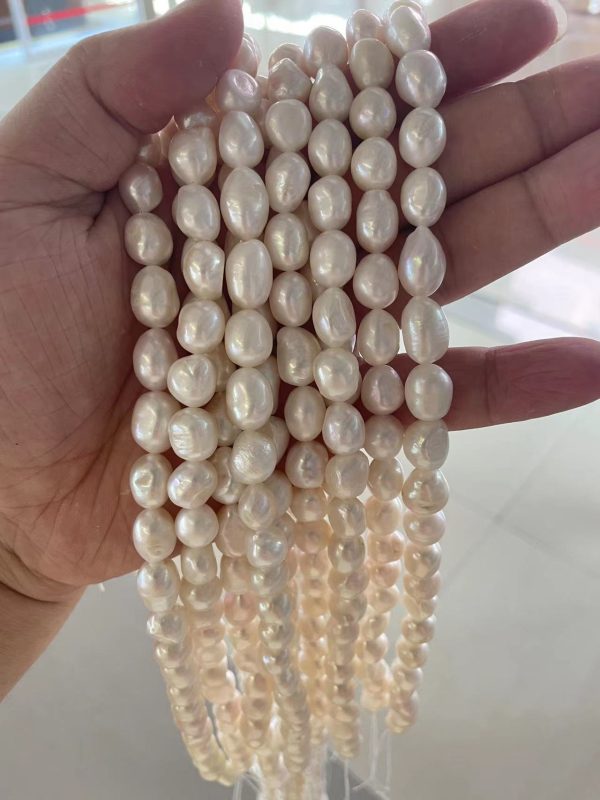 Cultured Pearl Irregular Pearl Beads Freshwater Pearl Beads 10-11mm white - Image 3