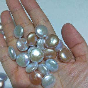 freshwater coin pearl earrings