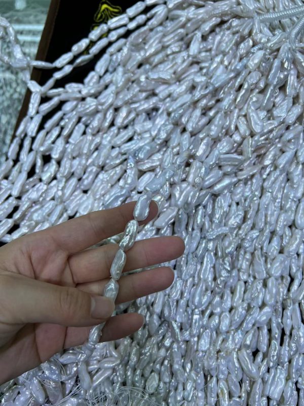 freshwater stick pearl strands