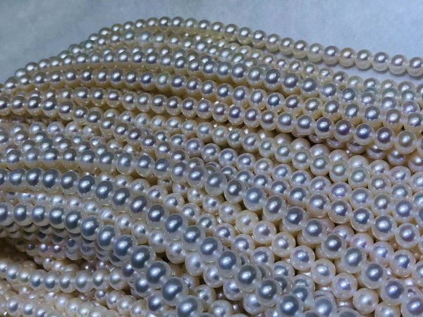 round cultured pearl freshwater 7mm 16 inch for wholesale - Image 4
