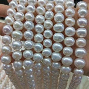 big white pearl necklace strand