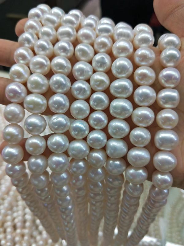 big white pearl necklace strand