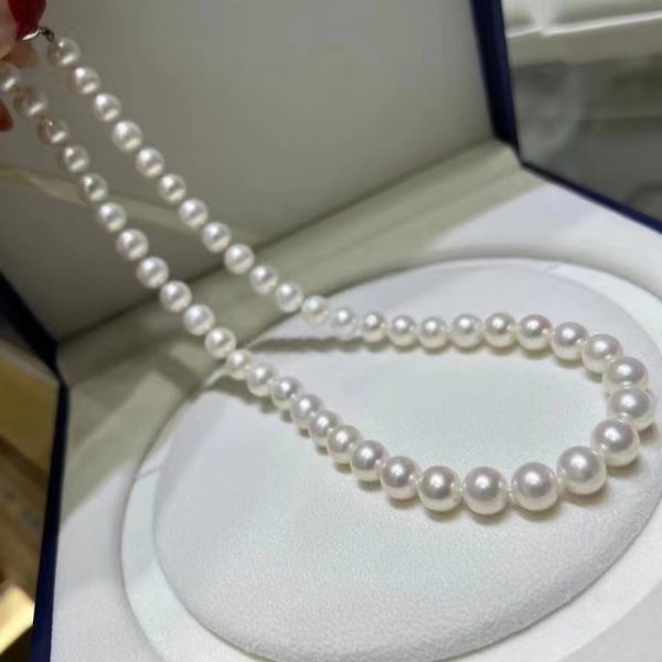 freshwater round pearl necklace