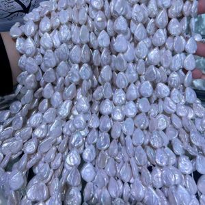 natural white cultured loose strands pearl