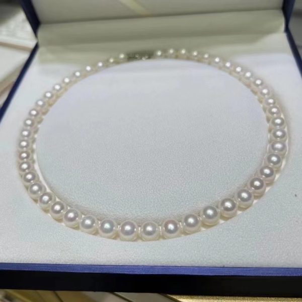 AAA grade 8mm white round pearl necklace for women - Image 4